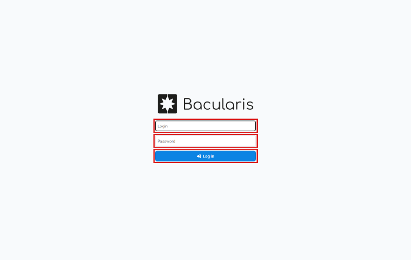 Halaman login Bacularis