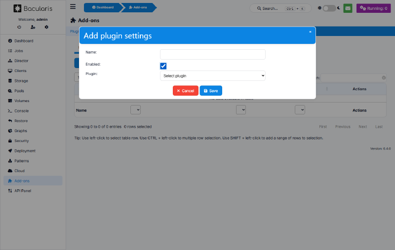 Form plugin settings yang masih kosong